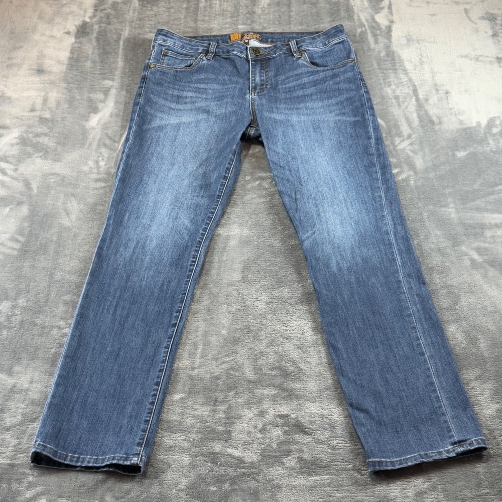 KUT from the Kloth Womens Straight Leg Jeans Medium Wash Blue Denim Size 12